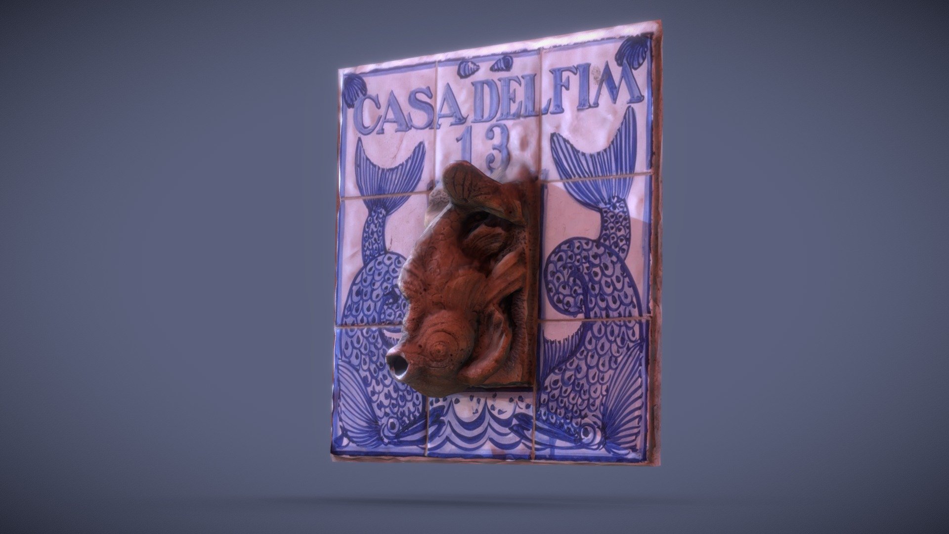 Azulejos + Fish Sculpture — Sketchfab embed 3D viewer