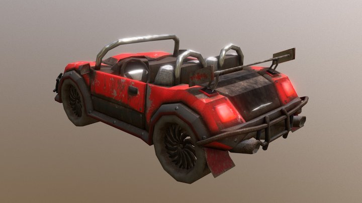 Stripsteel - Low Poly Rally Car 3D Model