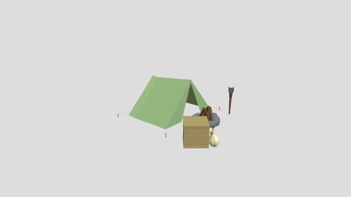 Stylized Medieval Camp Pack (Low-Poly Assets) 3D Model