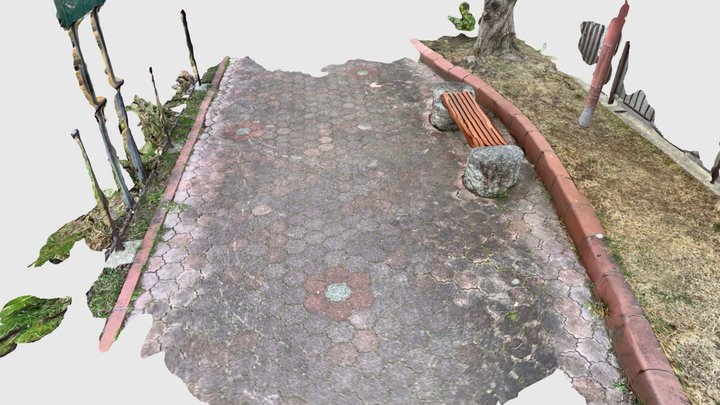 小杉遊歩道のベンチ 3D Model