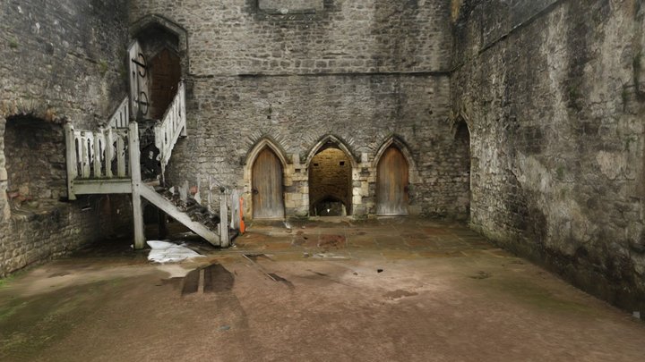 Chepstow castle Great hall 3D Model