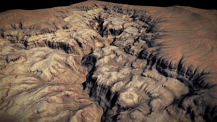 Grand Canyon Mesh Output 3D Model