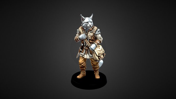 Khajiit traveler dnd miniature