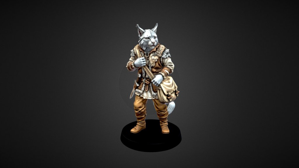Khajiit traveler dnd miniature