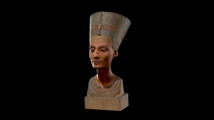 Afgietsel van de buste van Nefertiti 3D Model