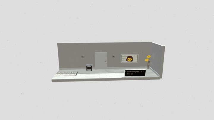 Undertale Mirror Scene 3D Model