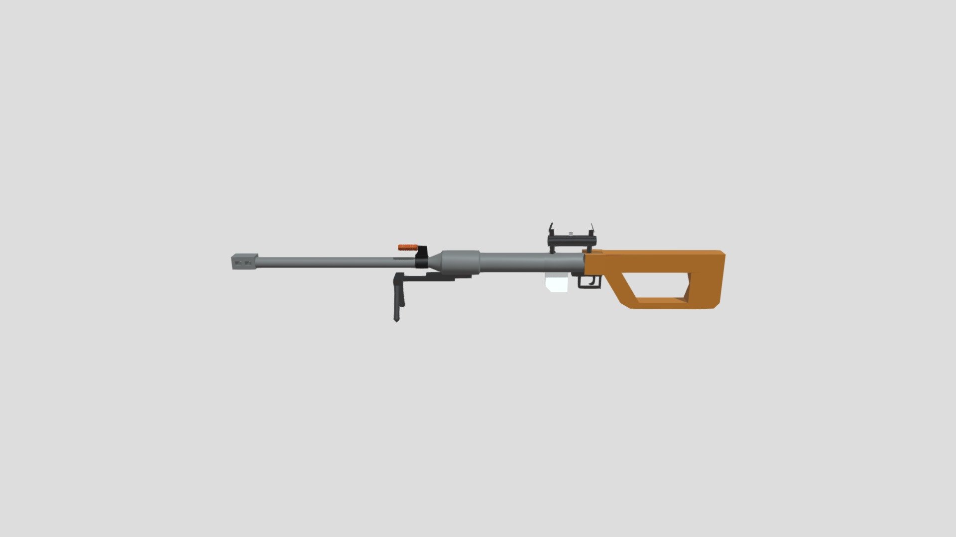 makeshift large-caliber sniper rifle