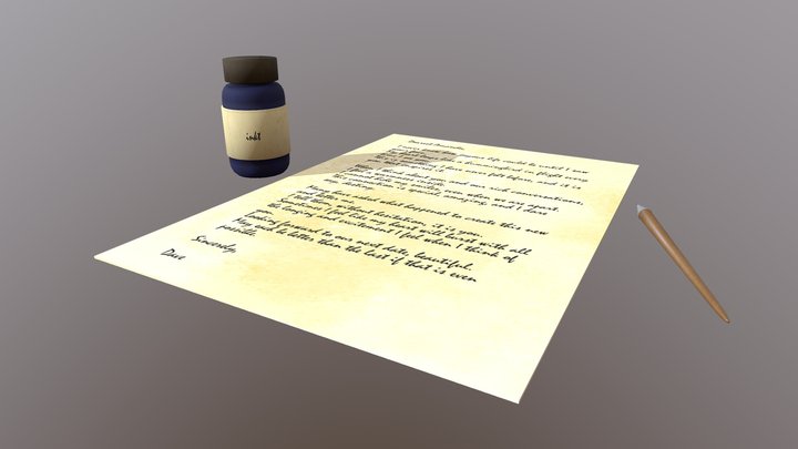PROP: pen and paper 3D Model