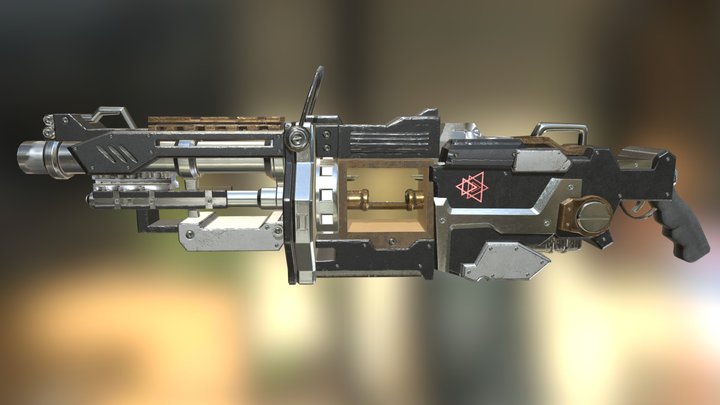 Material Gun 3D Model
