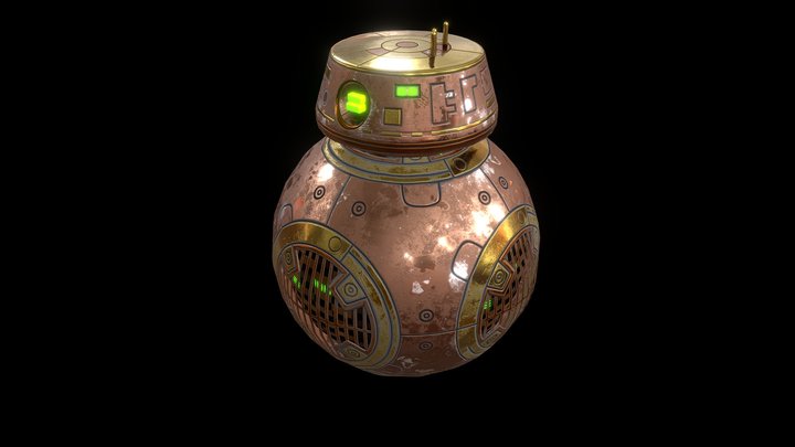 Droid BB9E Steam Ediion 3D Model