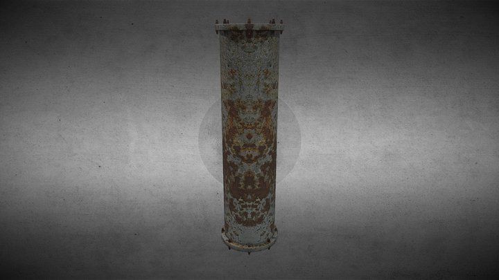 Modelo simples cano inferrujado 3D Model