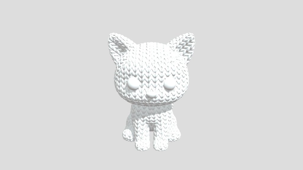 Cute cat crochet model