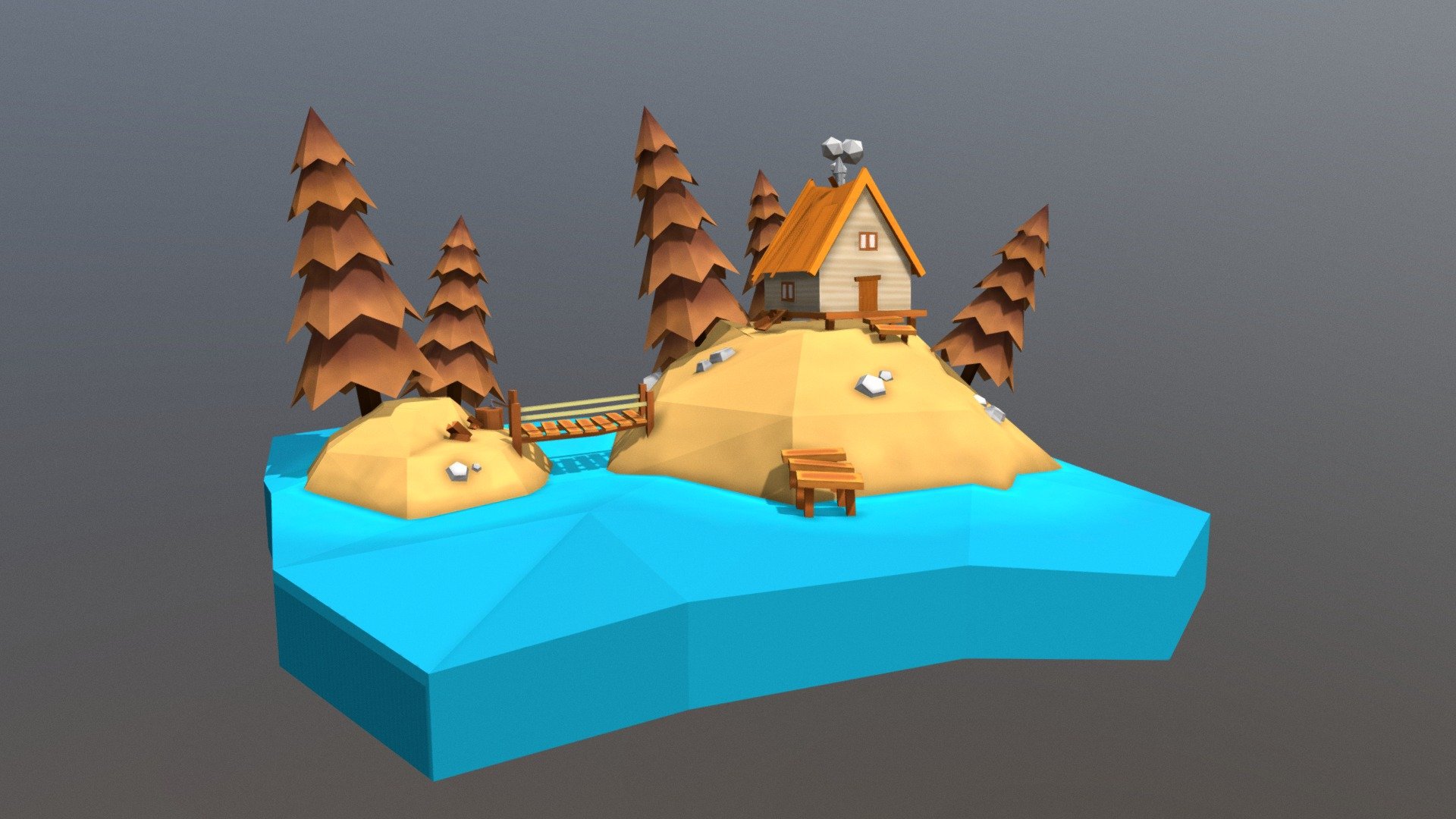 Low Poly Island - Download Free 3D Model By GabrijelJ (@gabrijel ...