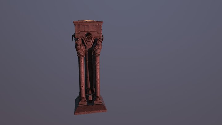 Owl pillar 3D Model