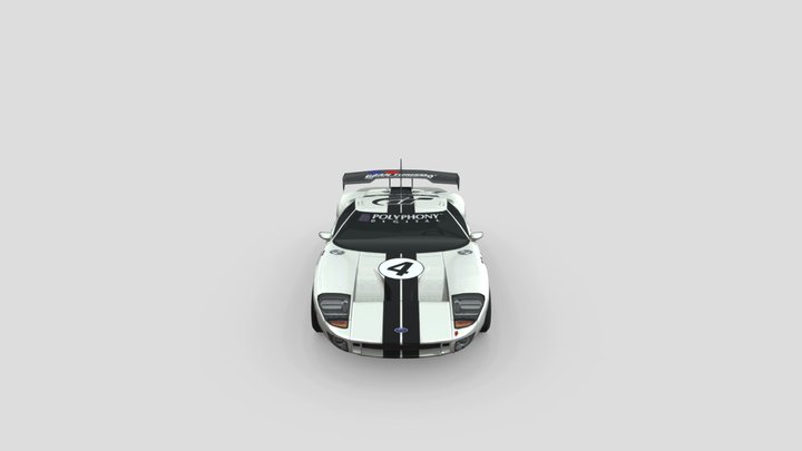 Ford GT LM Race Car Spec II 2004 3D Model