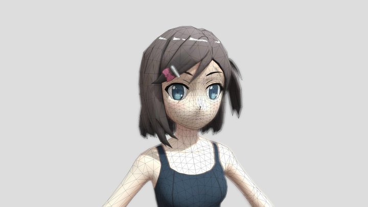 tsutsukakushi_tsukiko__swimsuit____fbx_3d_model_ 3D Model