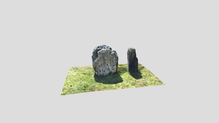 Menhirs - Alignement du Moulin B - Saint-Just 3D Model