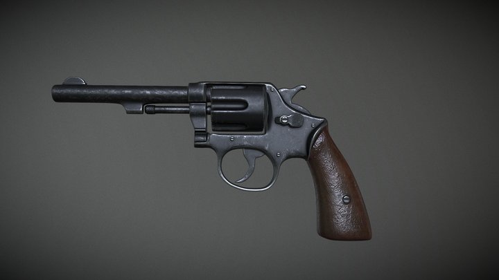 .44 Magnum Revolver 3D Model