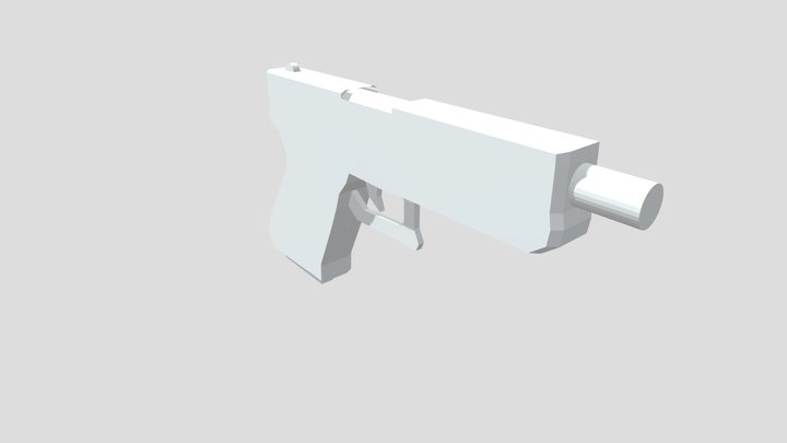 9x19mm Sidearm Handgun for Games and Simulations 3D Model