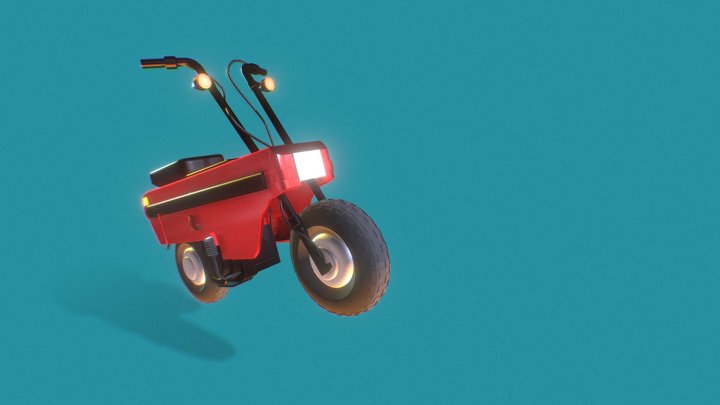 Low-Poly Honda Motocompo 3D Model