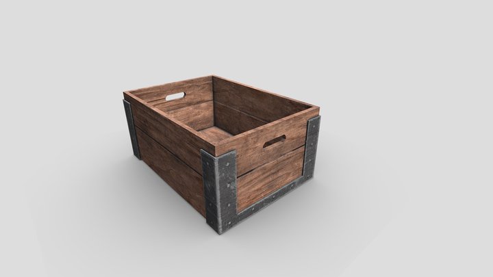 Wooden Crate 3D Model