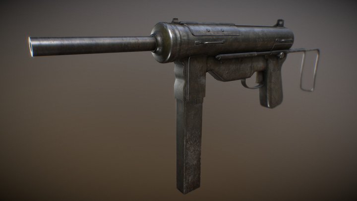 WW2 Grease Gun 3D Model