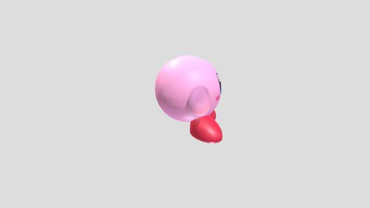 Kirby Low-Poly 3D Model (Blender)