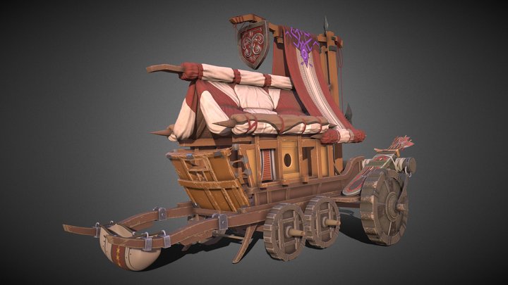 Armor Merchant's Wagon 3D Model