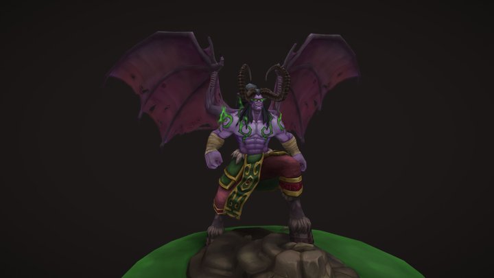 Illidan - Handpainted Character 3D Model