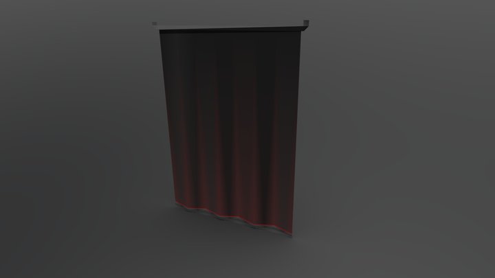 Backstage Blackout Curtains 3D Model