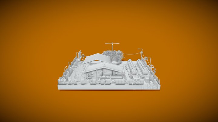 PETROL STATION 3D Model
