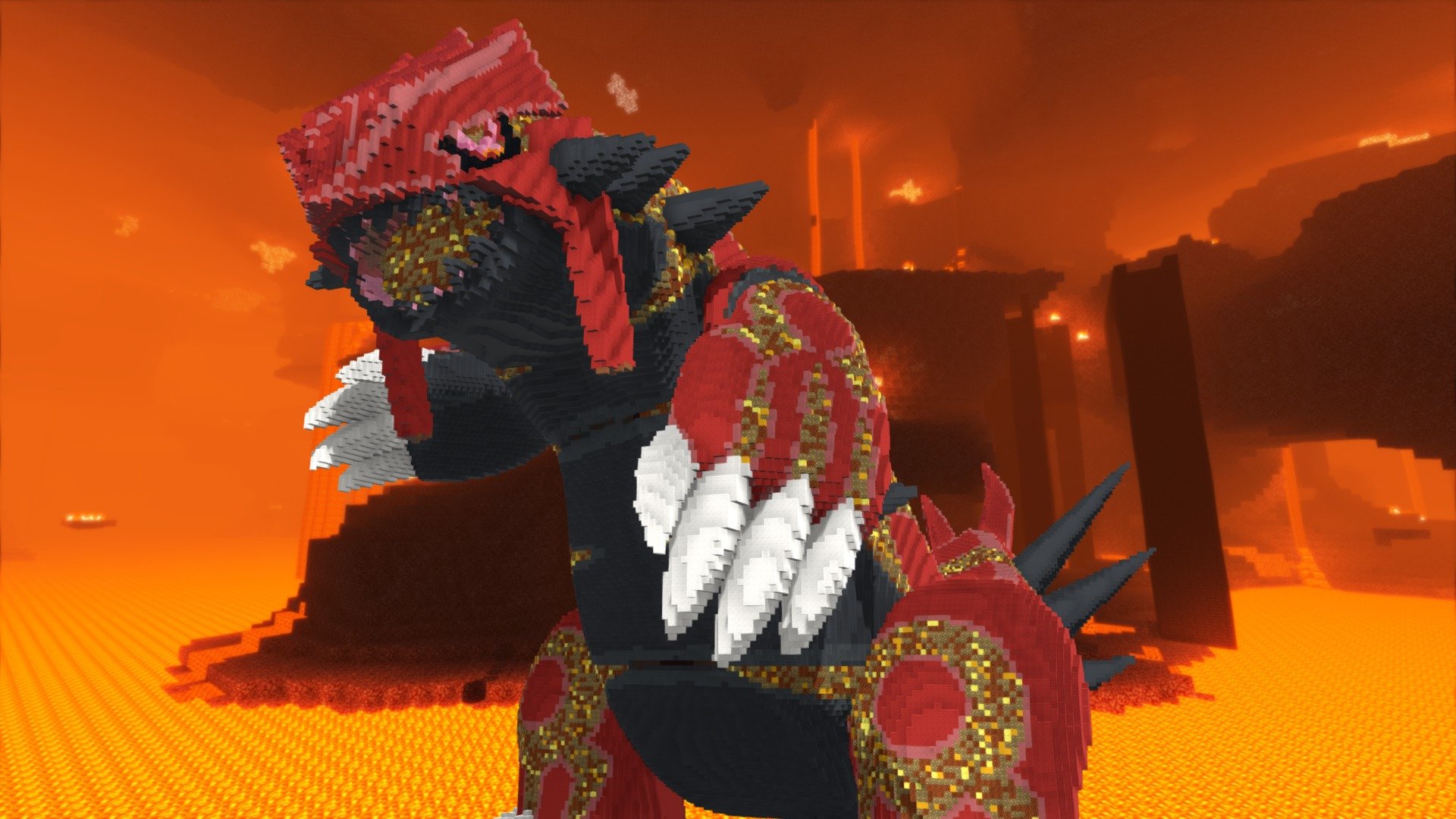 Minecraft Primal Groudon Build Schematic - Buy Royalty Free 3D model by
