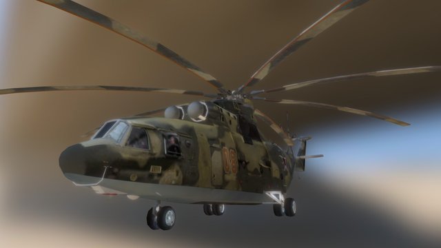 Mi-26 Low Poly 3D Model 3D Model