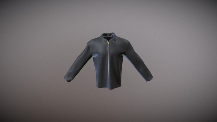 black leather jacket 3D Model