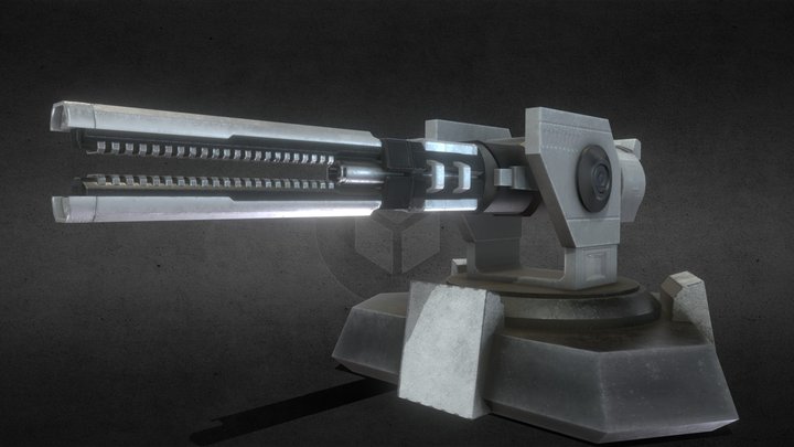 Railgun Turret 3D Model