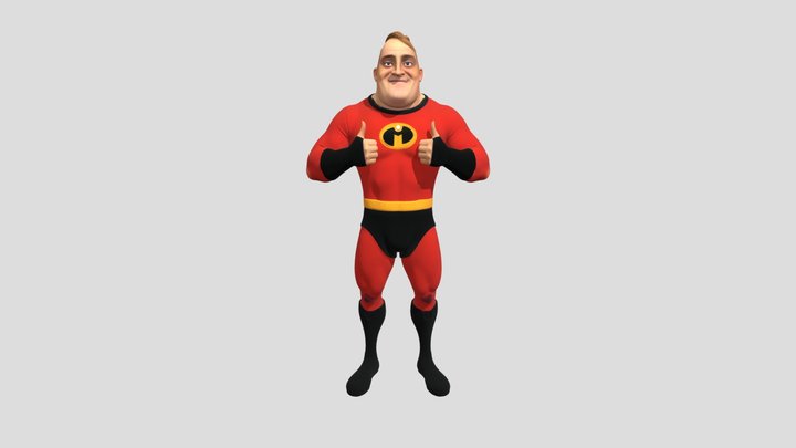 Mr. Incredible Cosplay Thumbs Up 3D Model