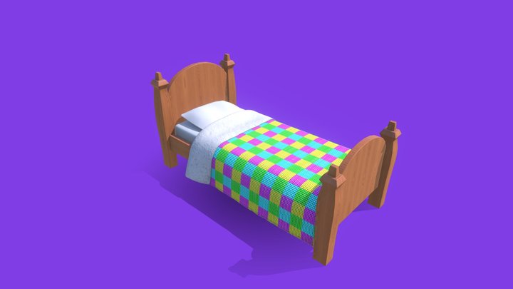 Stylized bed 3D Model