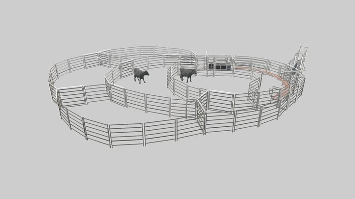 230 Head Cattle Yard 3D Model