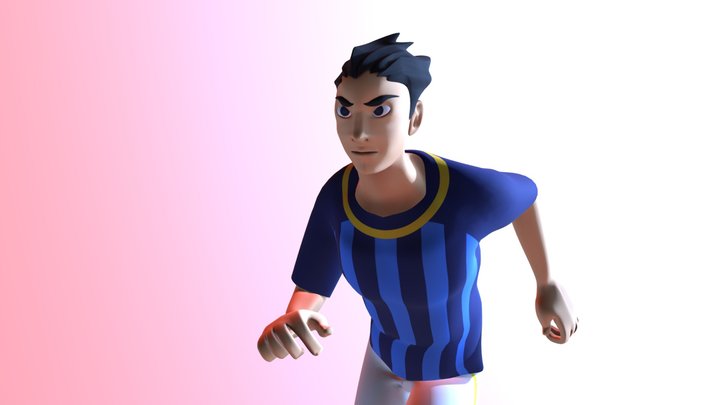Football Player 3D Model