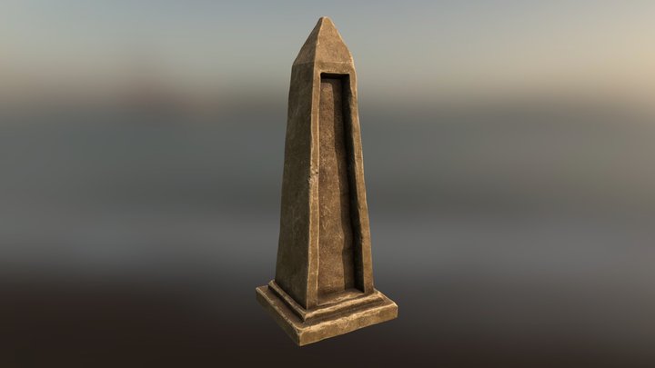 Stone obelisk 3D Model