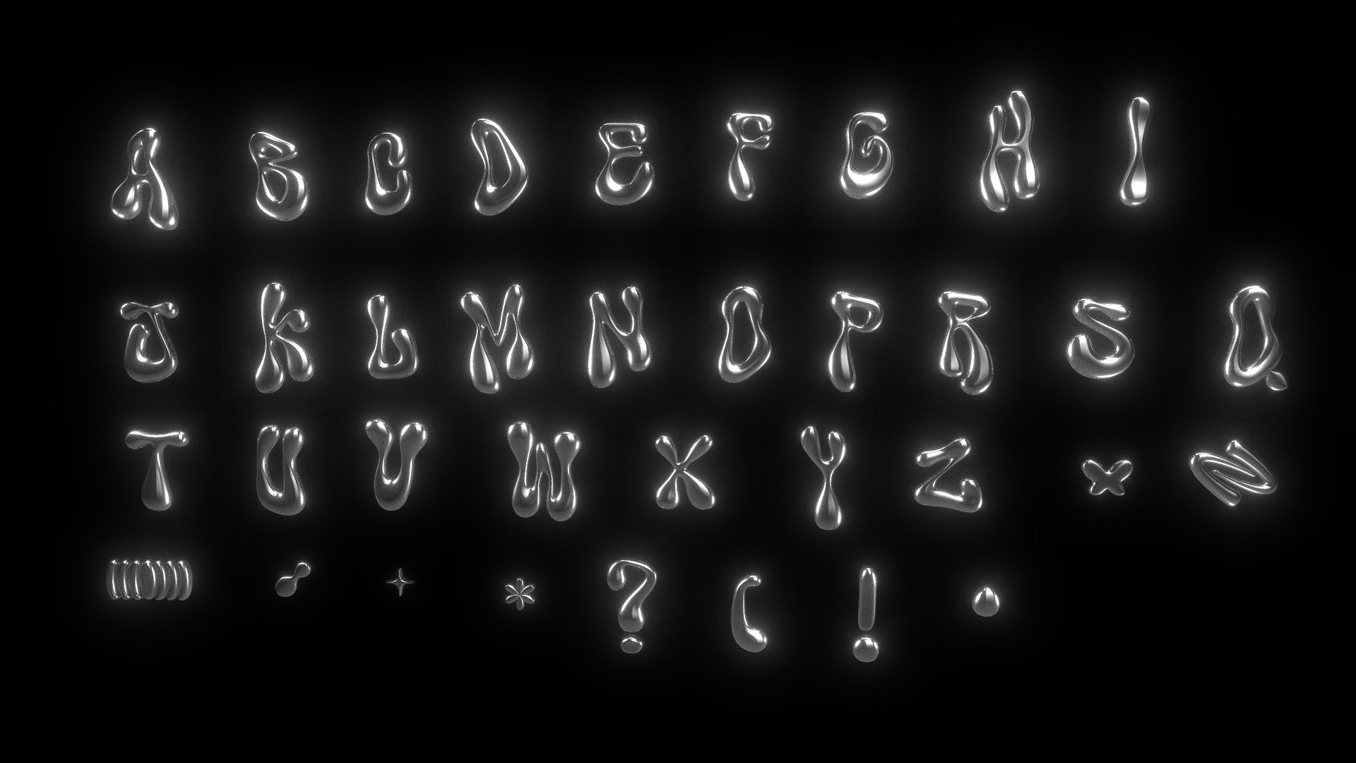 Wobbly 2  Bubbly Letters (36 Characters) - 3D model by Dirtybarn  (@dirtybarn) [d1656bb]