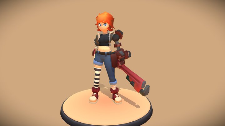 Mika Character Design 3D Model