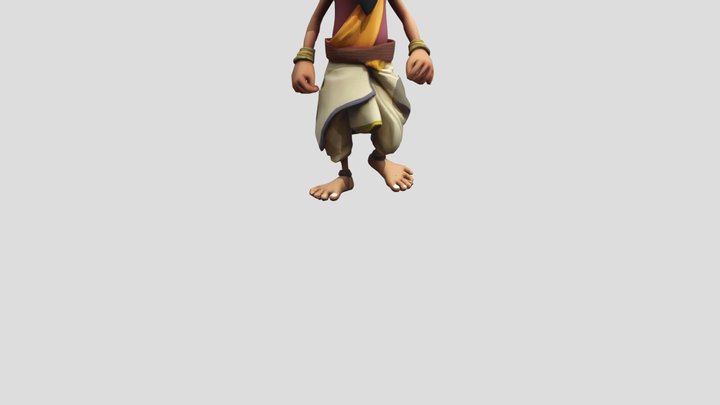 Villager Walking 3D Model