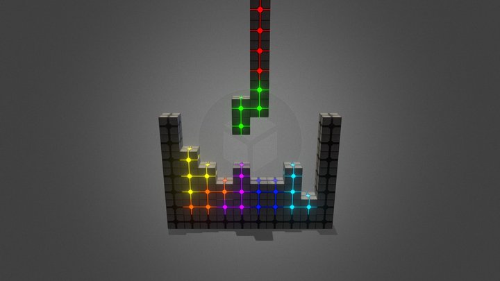 Tetris Animation 3D Model