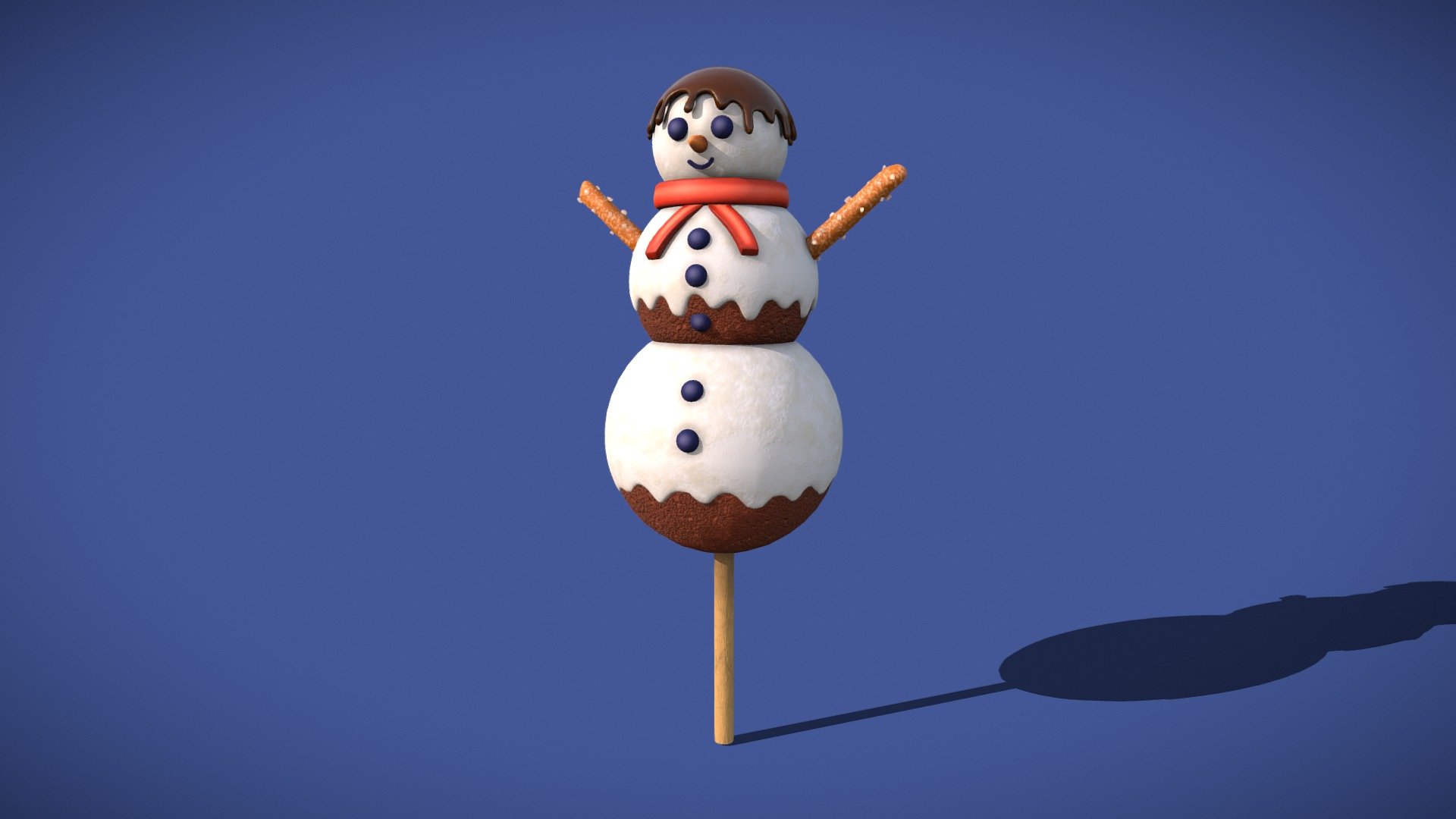Snowman on a Stick Buy Royalty Free 3D model by GetDeadEntertainment