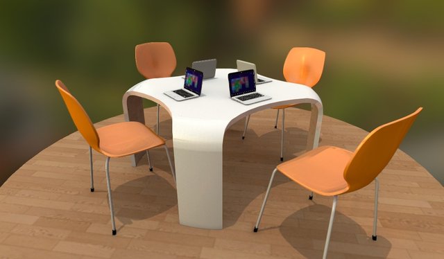 Class Room Furniture 3D Model