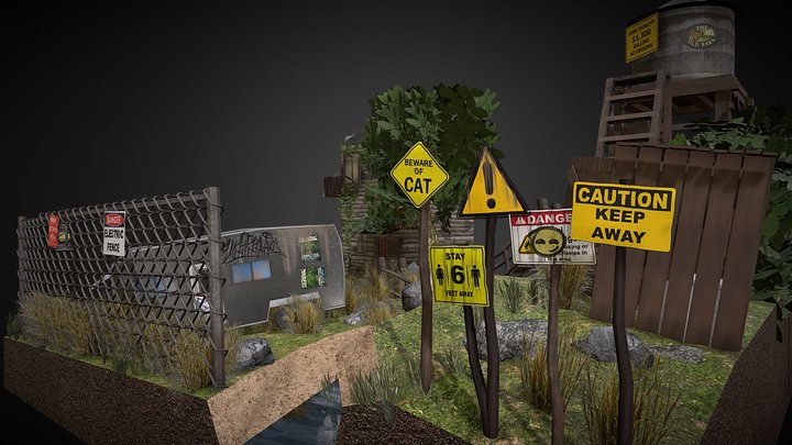 DAE Diorama - Forest Loner 3D Model