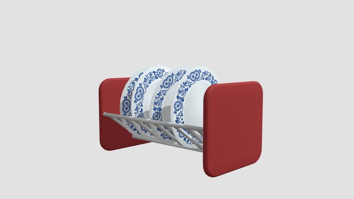 Simple Dishrack 3D Model