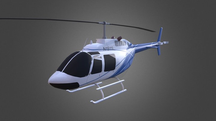 Bell 206 Jetranger 3D Model