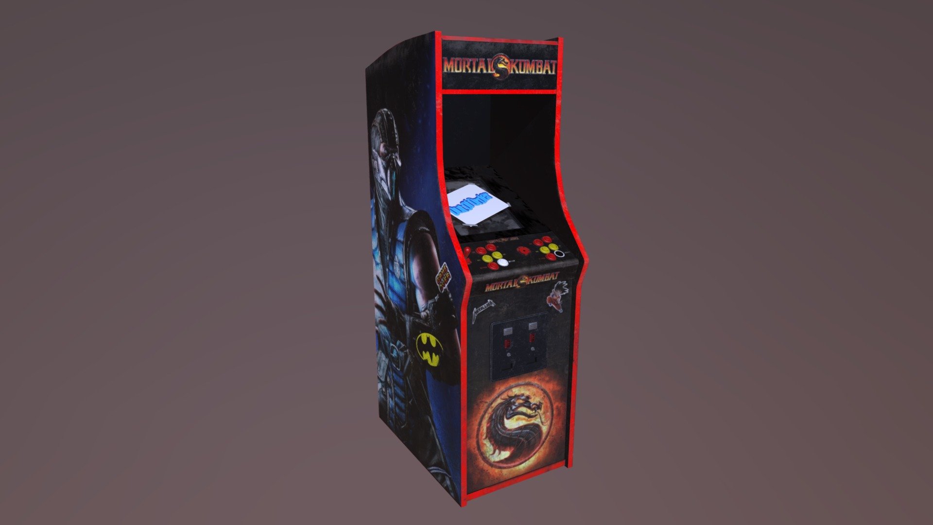 Arcade Machine 2 (Mortal Kombat) - Buy Royalty Free 3D model by Gurani ...